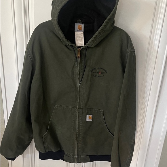 Carhartt Other - Vintage Carhartt Green Hooded Heavy Duty Work Jacket XLarge RN 14806 XL